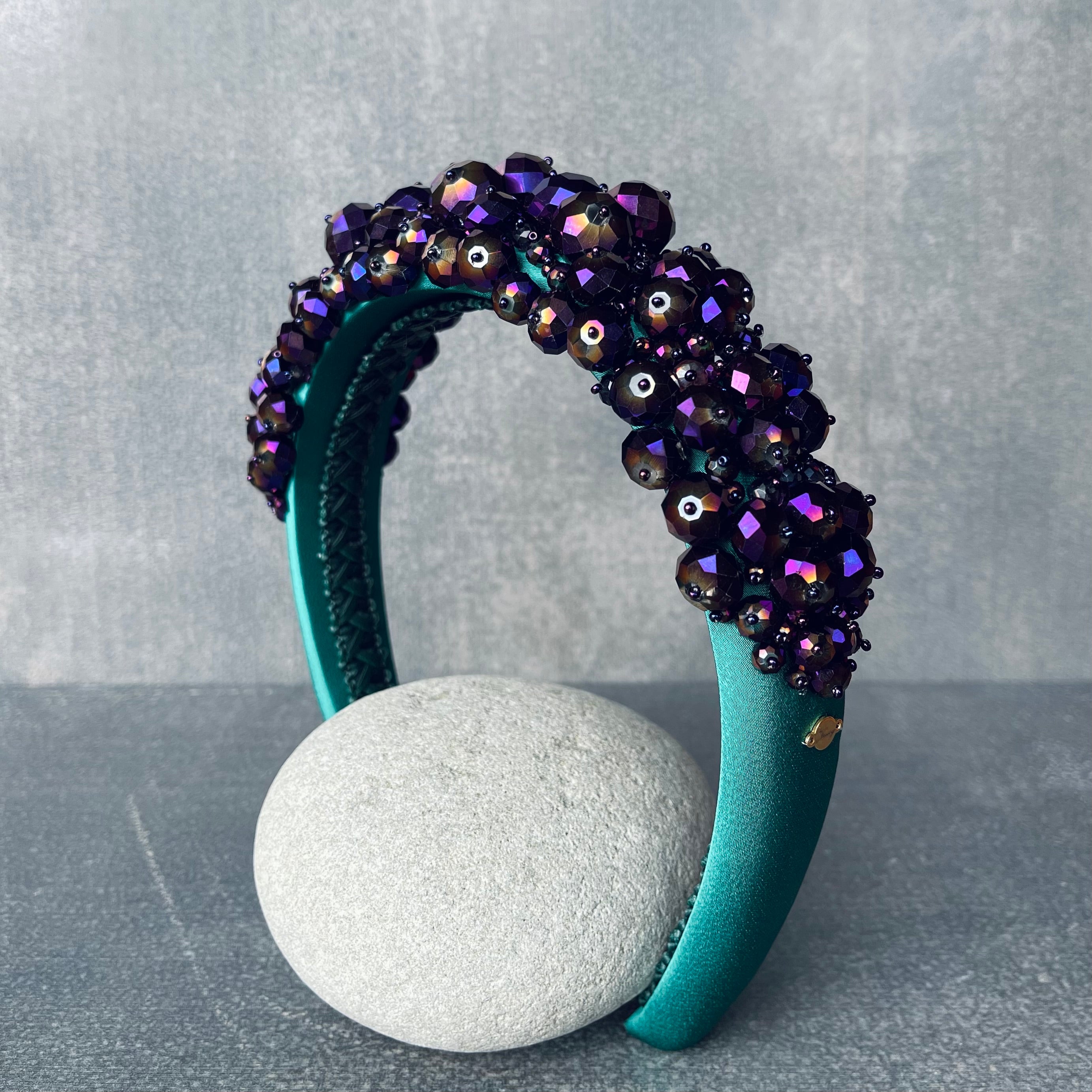 Purple and Green Hairband