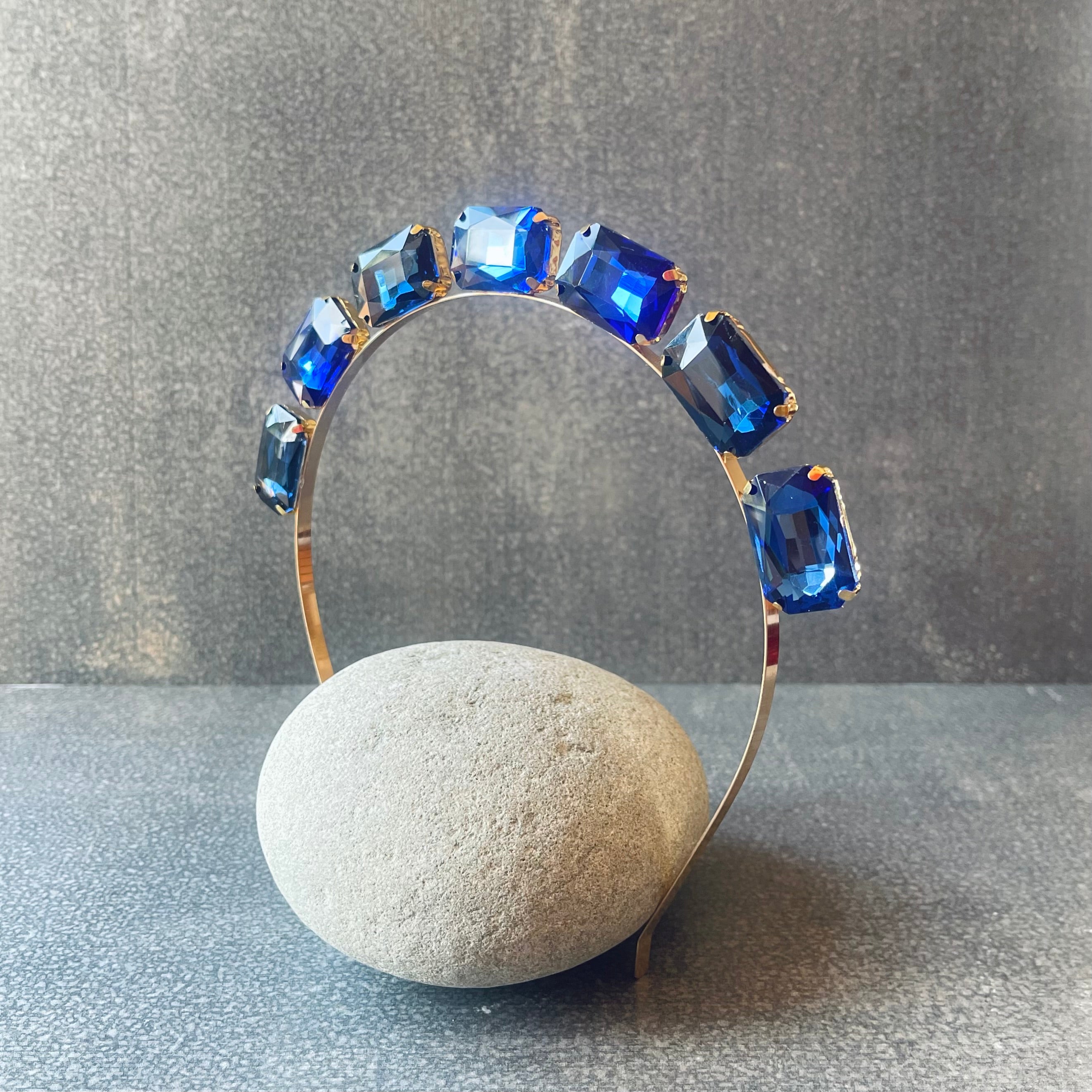Deep Blue Gemstone Hairband