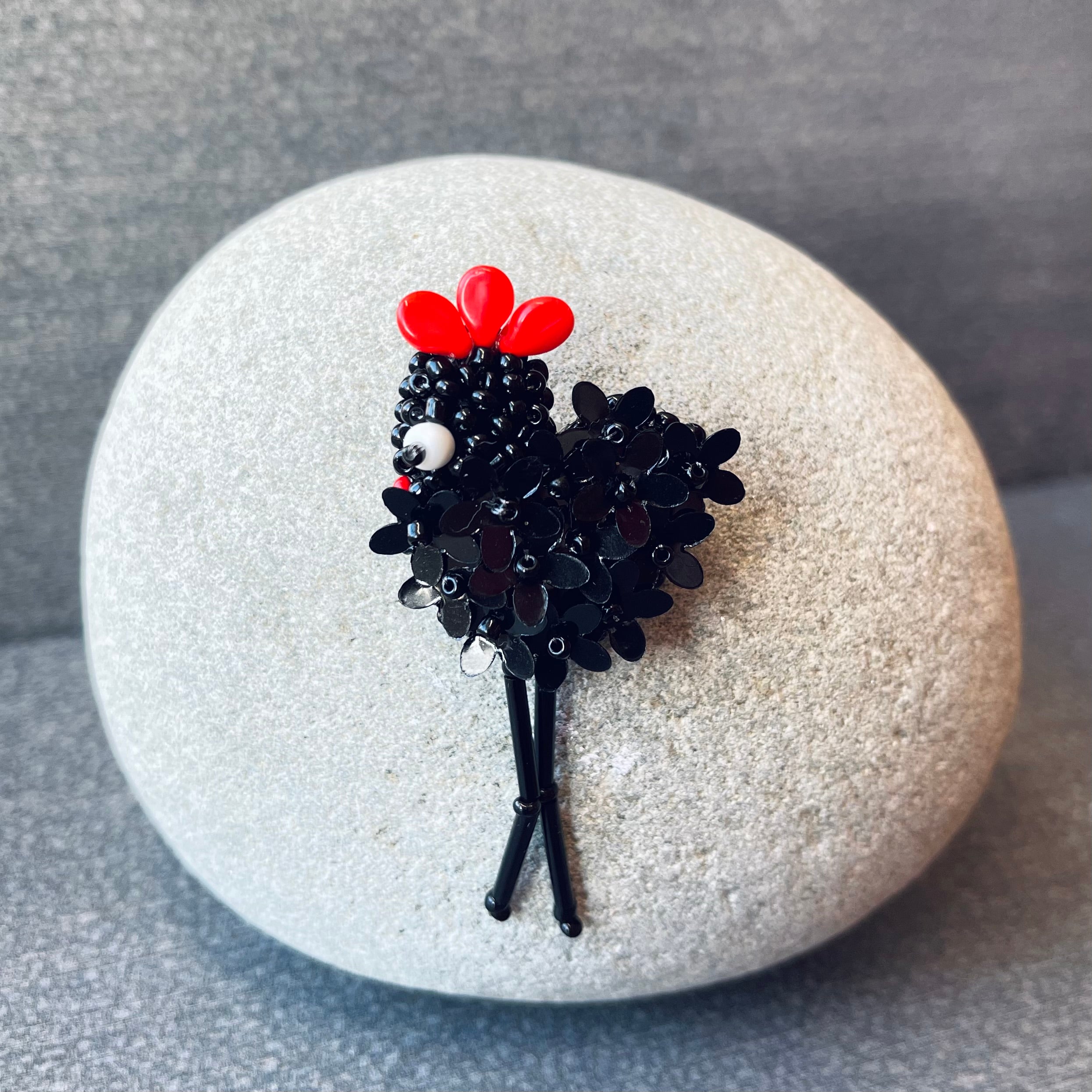 Black Flower Baby Chickie Magnet