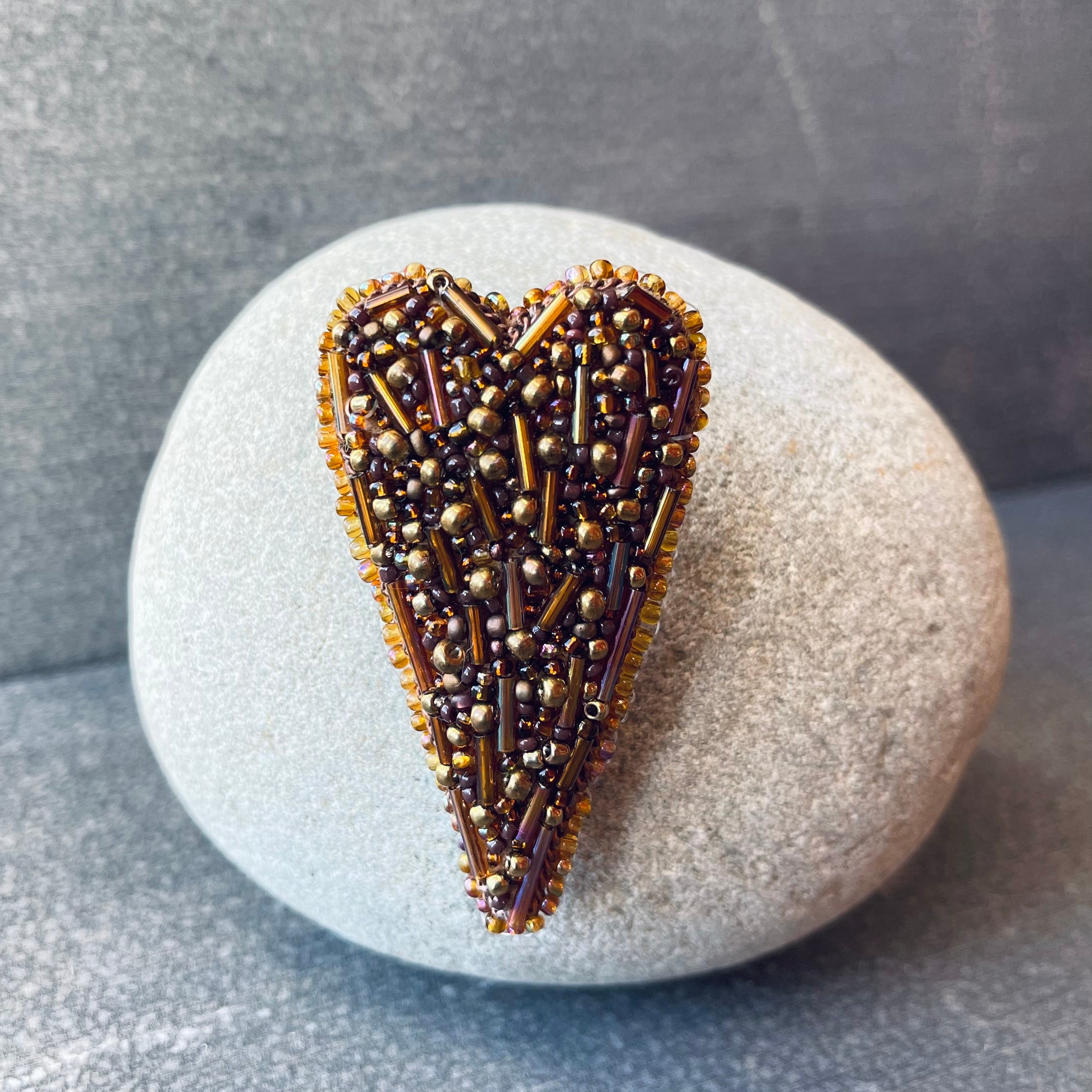 Bronze Love Heart Pin