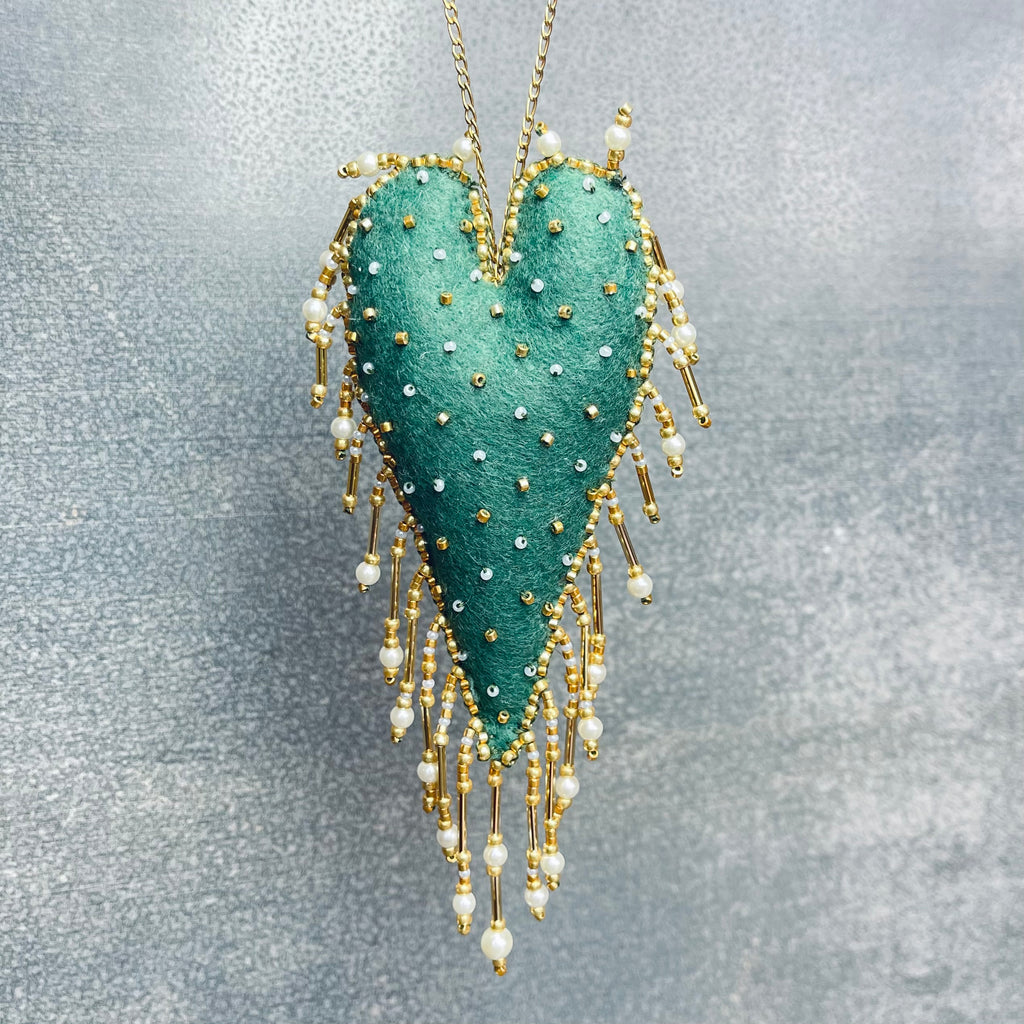 Green Love Heart