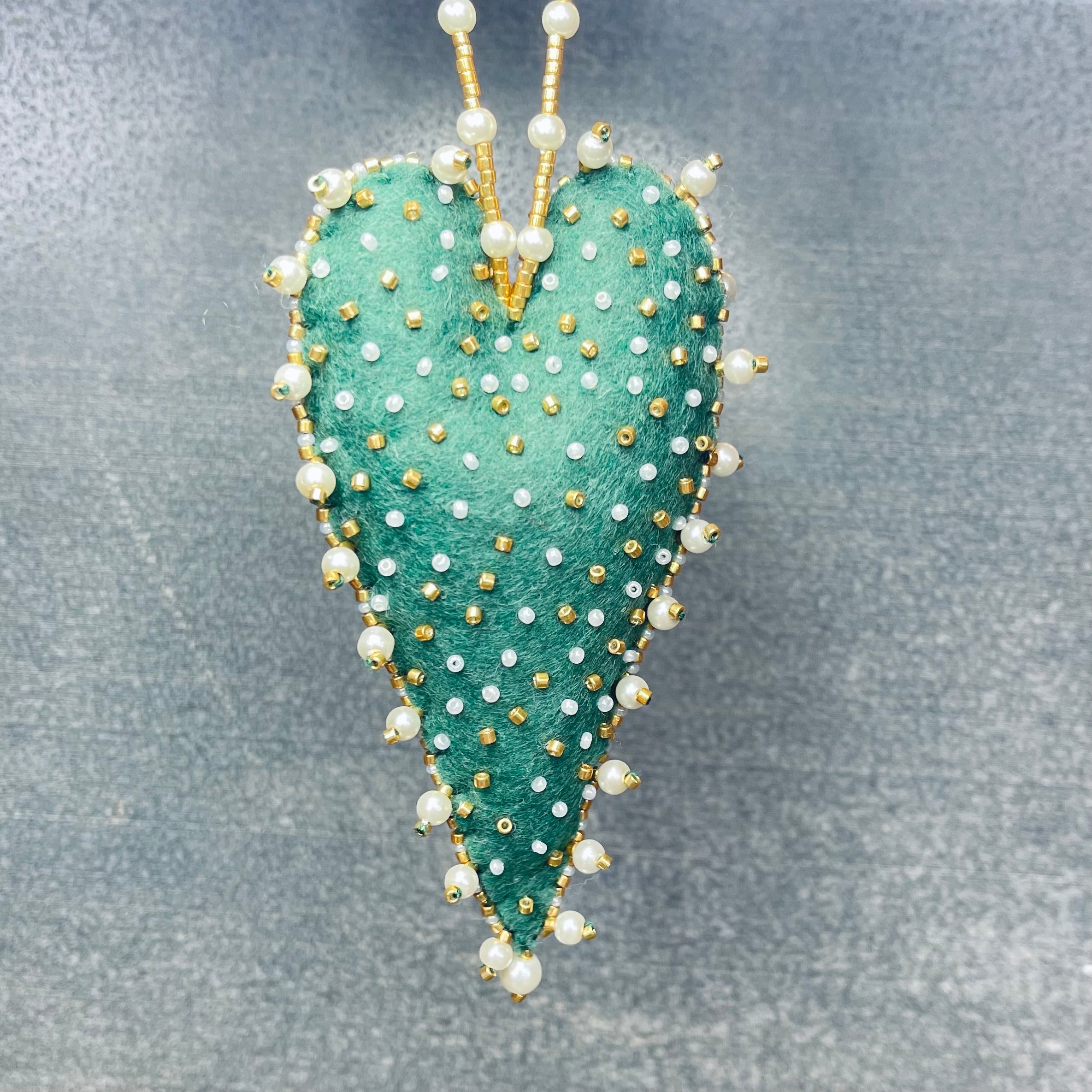 Green Love Heart