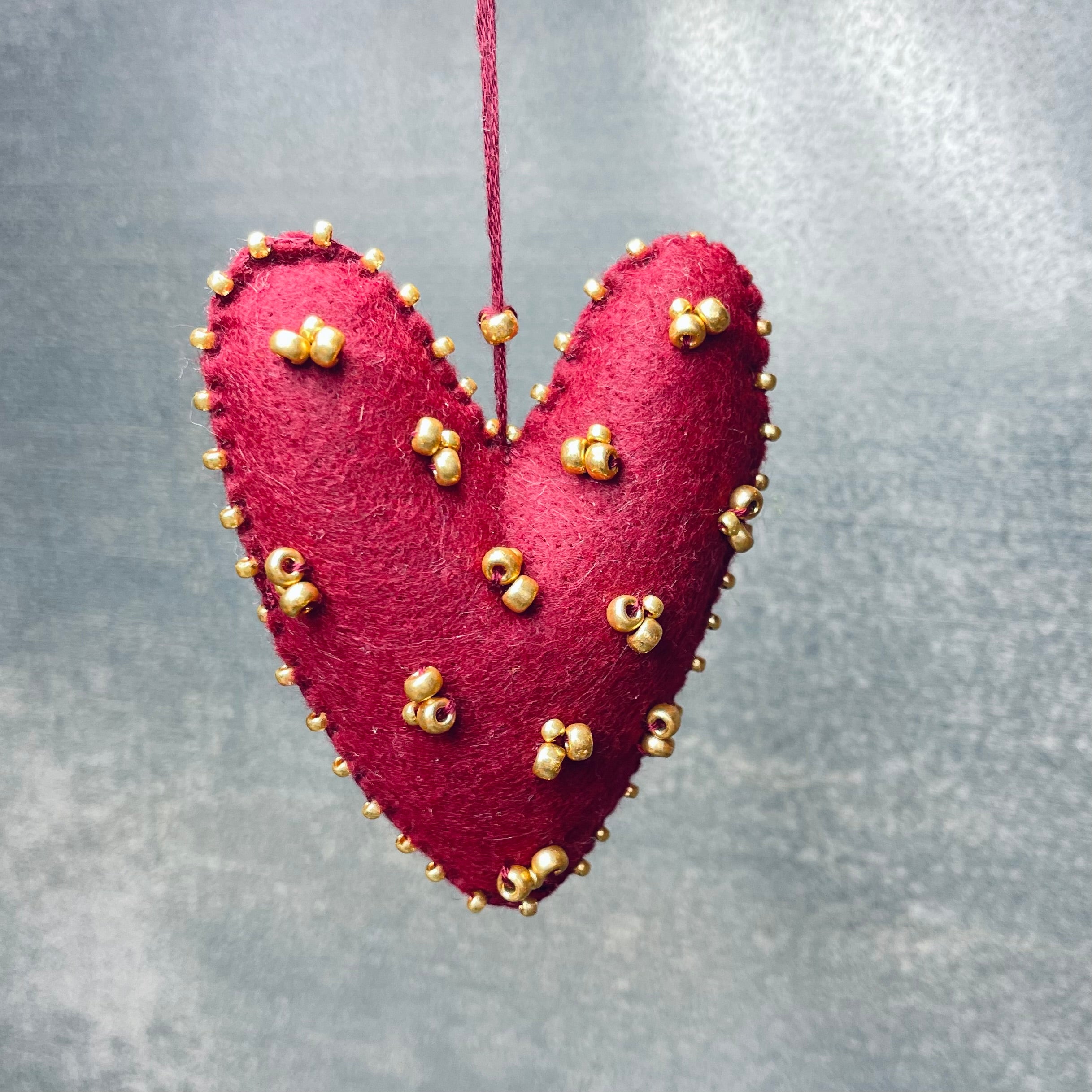 Burgundy Love Heart