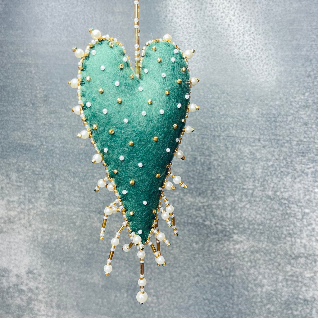 Green Love Heart
