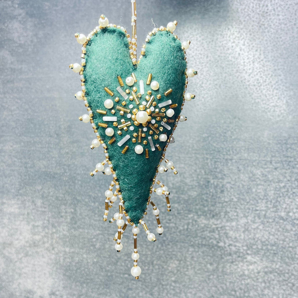 Green Love Heart