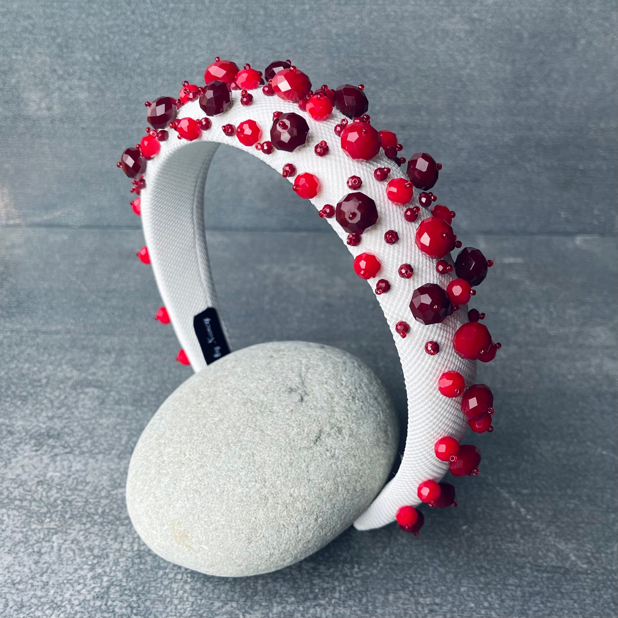 Read and White Hairband