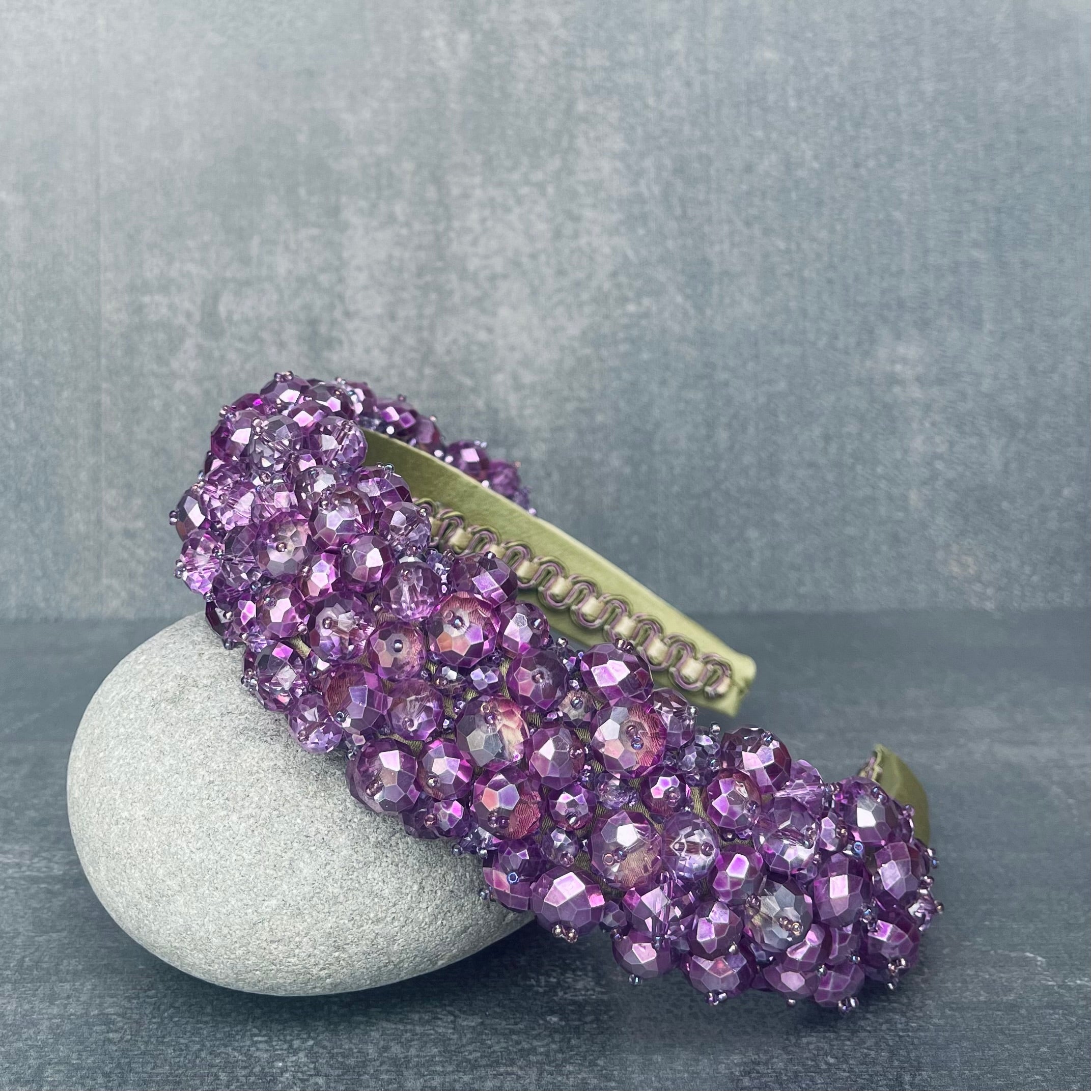 Purple and Green Hairband