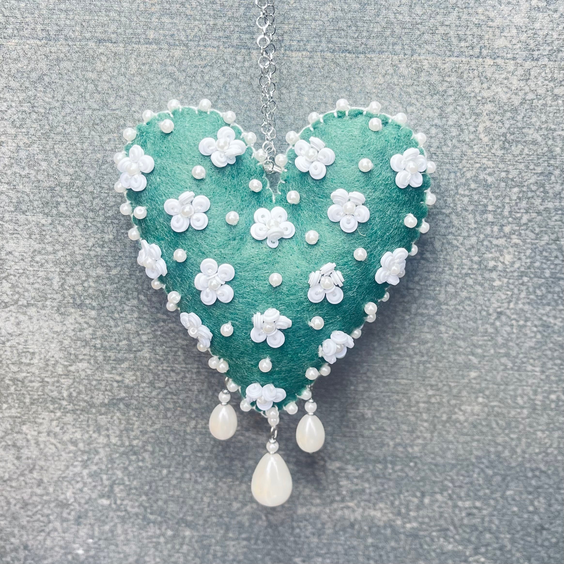 Green Love Heart