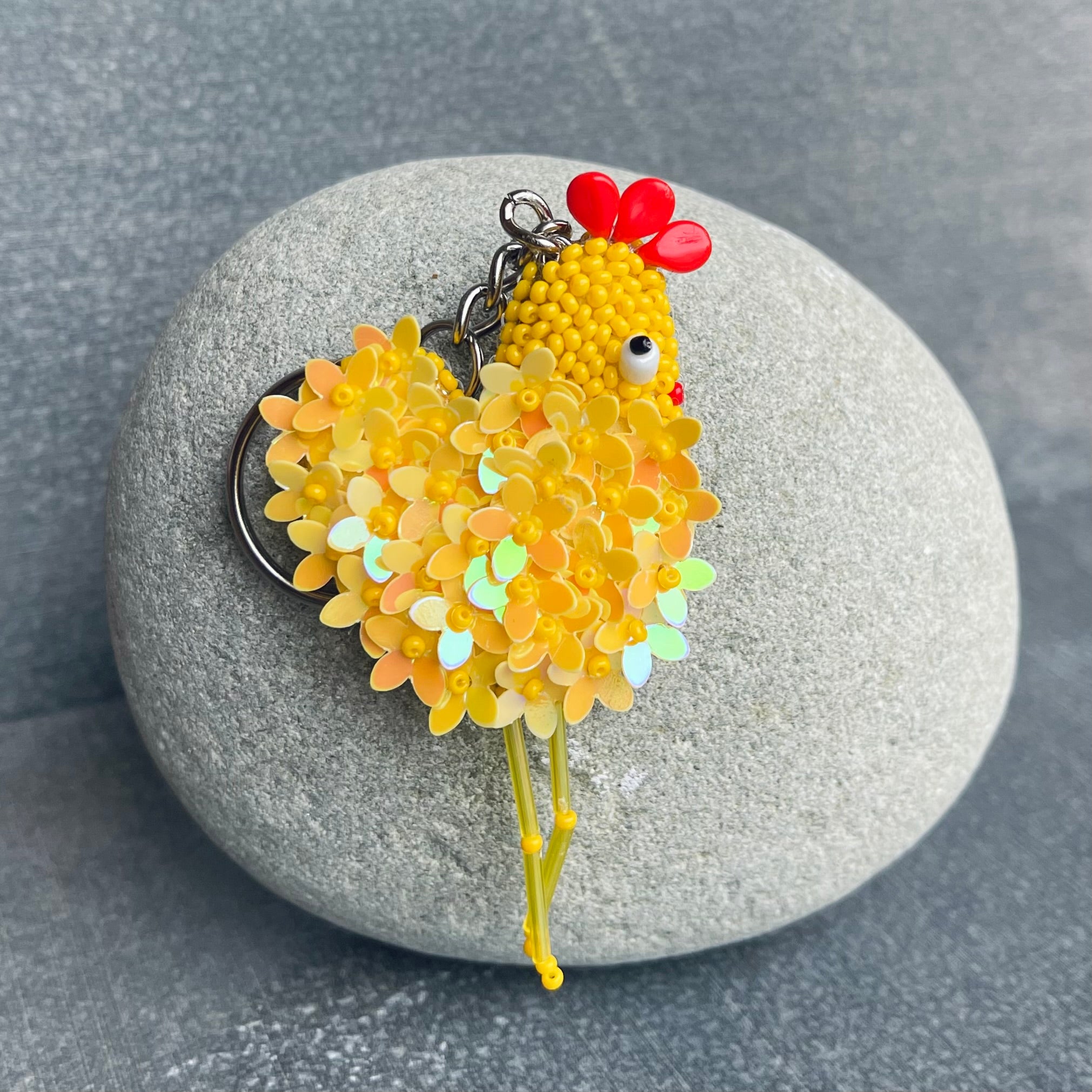 Yellow Flower Chickie Keyring