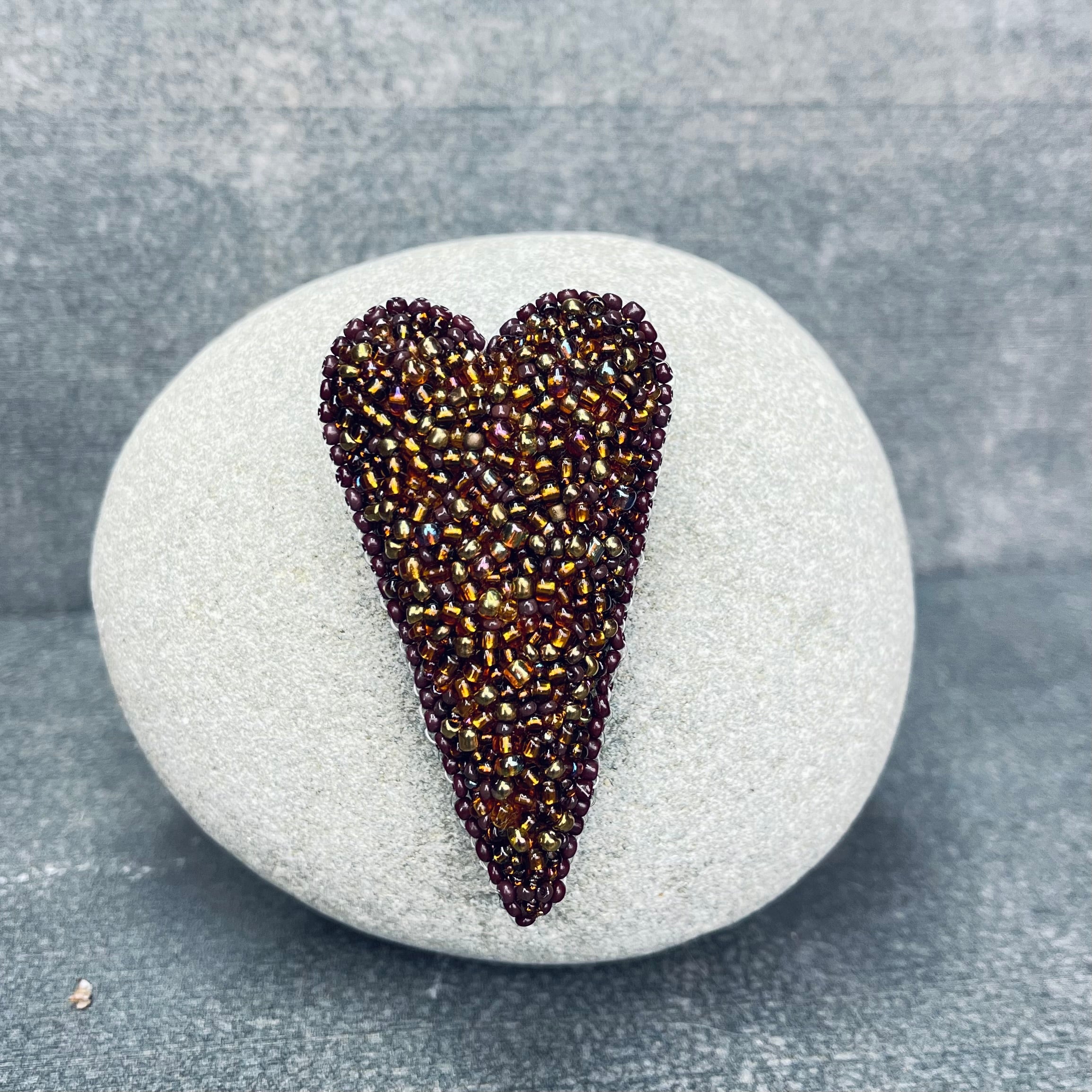 Bronze Love Heart Pin