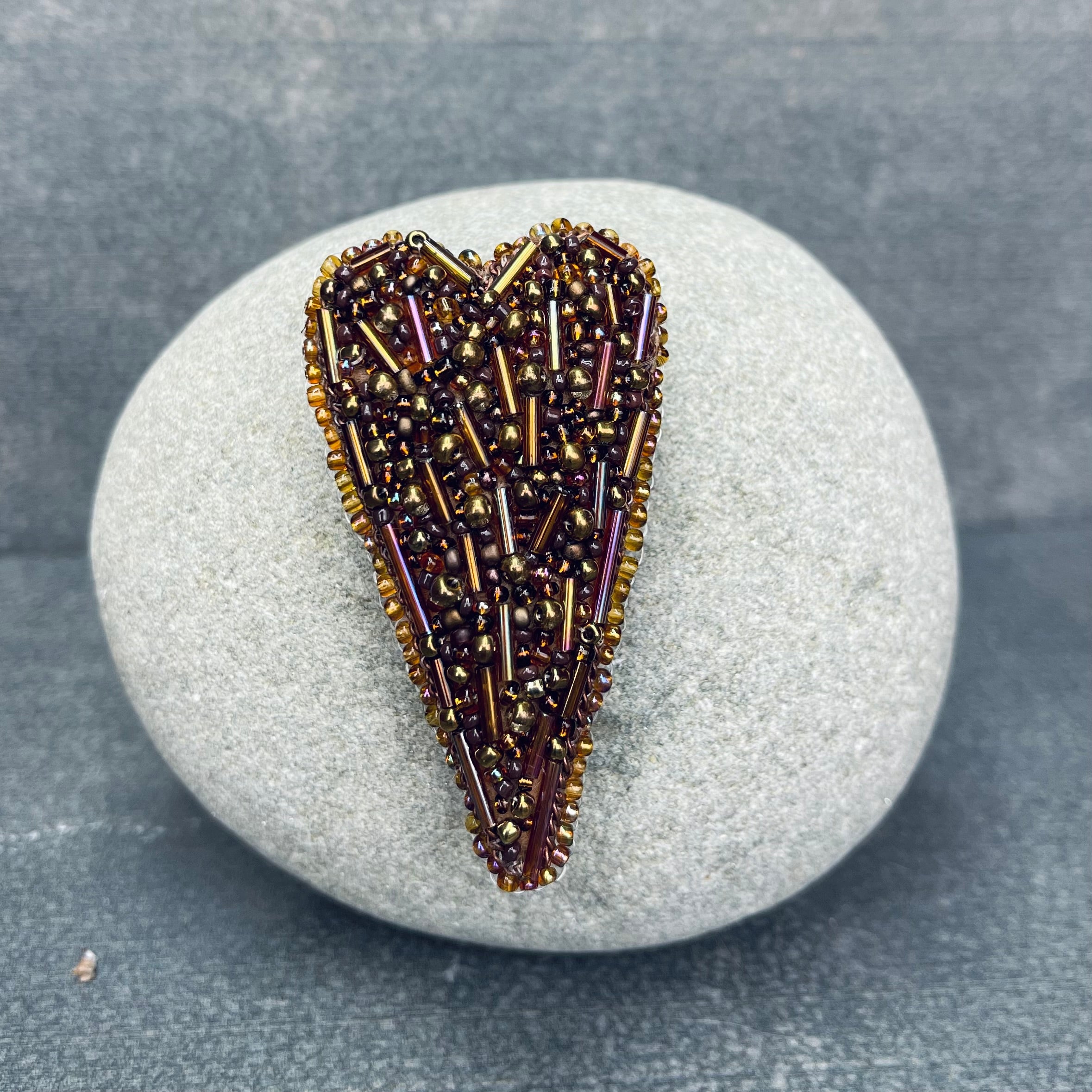Bronze Love Heart Pin