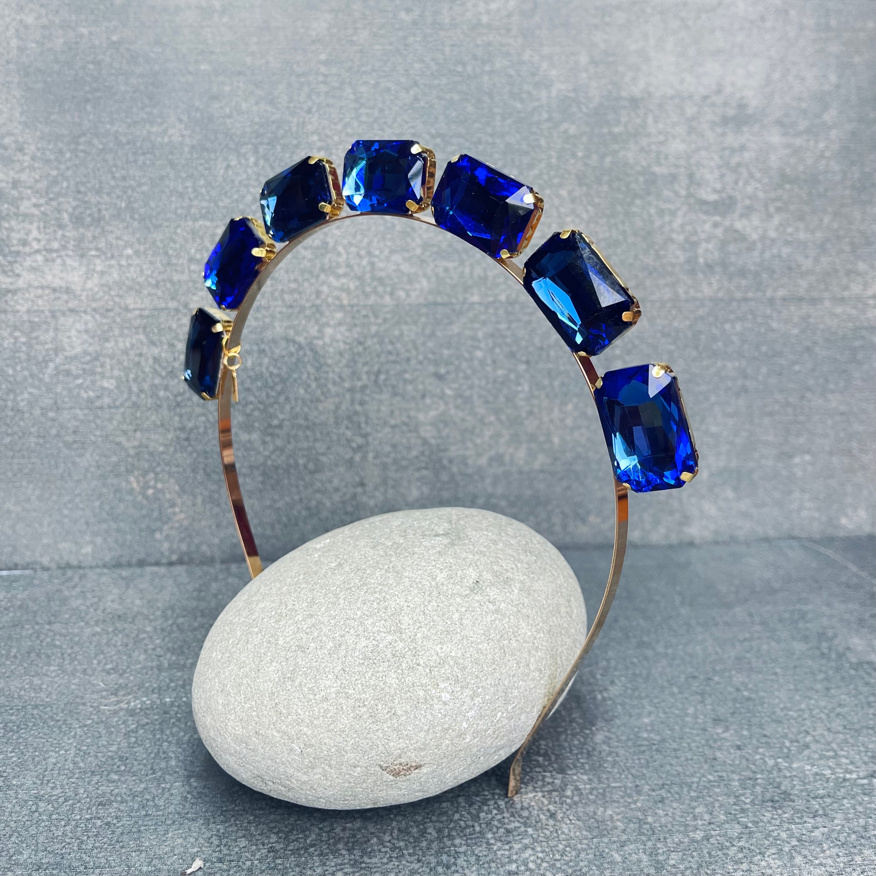 Deep Blue Gemstone Hairband