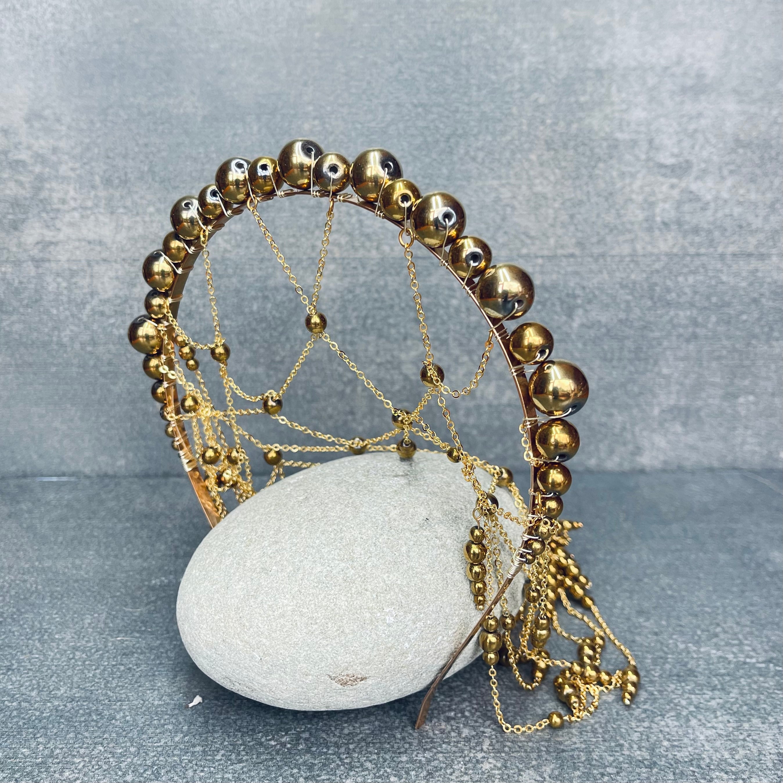 Hematite Chain Hairband
